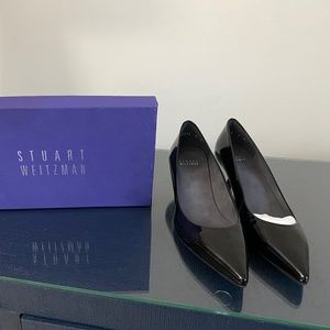 Stuart Weitzman Poco Black Patent Shoes Size 9